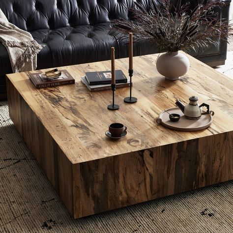 Hudson Large Square Coffee Table Ashen Walnut Four Hands Luxury Coffee Table Wood, Nature, Wood Ottoman Coffee Table, Large Square Wood Coffee Table, Extra Large Round Coffee Table, Large Coffee Table With Storage, Low Wood Coffee Table, Interesting Coffee Tables, Live Wood Coffee Table