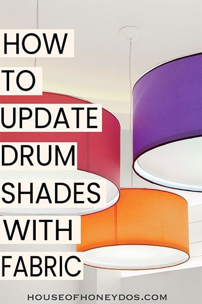 Fabric Over Lamp Shade, Drum Lampshade Makeover, How To Measure For A Lampshade, Lampshade Makeover Diy, Lampshade Decor, Diy Drum Shade, Diy Drums, Repurposed Wine Bottles, Diy Lampshade