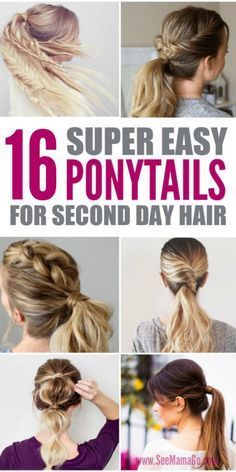 Medium Hair Ponytail, Long Hair Ponytail Styles, Easy Ponytails, Easy Hair Dos, Easy Work Hairstyles, Easy Updos For Long Hair, Easy Updos For Medium Hair, Nurse Hairstyles, Perfect Ponytail