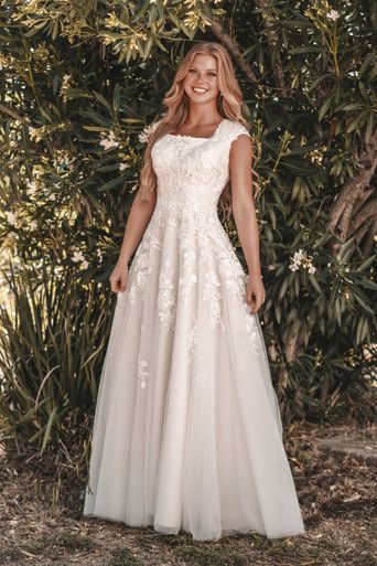 M721 Allure Bridals, Modest Wedding Dresses Ball Gown, Wedding Dresses Lds, Ballgown Wedding Dress, Modest Bridal, Ballgown Wedding, Temple Wedding, Modest Wedding, Allure Bridal