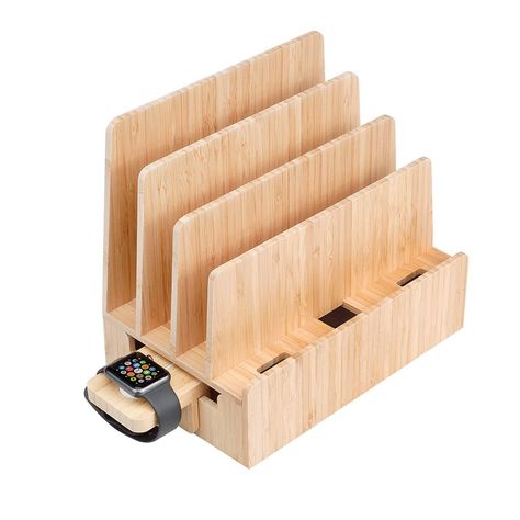 PRICES MAY VARY. COMBO INCLUDES: MobileVision Slim Bamboo Charging Station Stand Organizer With Compatible Apple Watch Adapter (Apple Watch Charger and Charging Cable NOT Included. MobileVision Bamboo Apple Watch Adapter ONLY compatible with Original Apple Watch Charger. 0.33in x 1.1in / 8.3mm x 28mm) Easily dock your Apple Watch while it and the rest of your cell phones, tablets, laptops, and other tech gadgets charge together, Create one central charging station location Compatible Apple Watch Tablet Charging Station, Electronics Organization Storage, Extension Plug, Homesick Candles, Phone Charging Station, Wooden Docking Station, Apple Watch Stand, Apple Watch Charger, Watch Stand