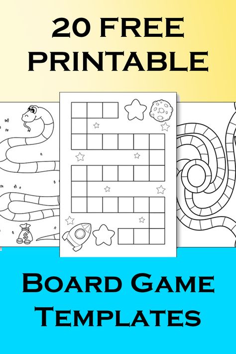 Transform game night with these 20 free printable blank board game templates! 🎲 From classic designs to customizable themes, unleash your creativity and craft the perfect board game for any occasion. Whether you're a teacher, a parent, or a game enthusiast, these templates offer endless possibilities for fun and learning. Get ready to roll the dice and let the games begin! #DIYGames #PrintableTemplates #FamilyFun Printable Blank Board Games, Blank Game Board Templates, Board Game Instructions Design, Game Board Template Free Printable, Free Board Game Template Printable, Printable Game Boards Templates, Boardgame Template Free Printable, Free Printable Board Game Templates, Printable Board Games Template