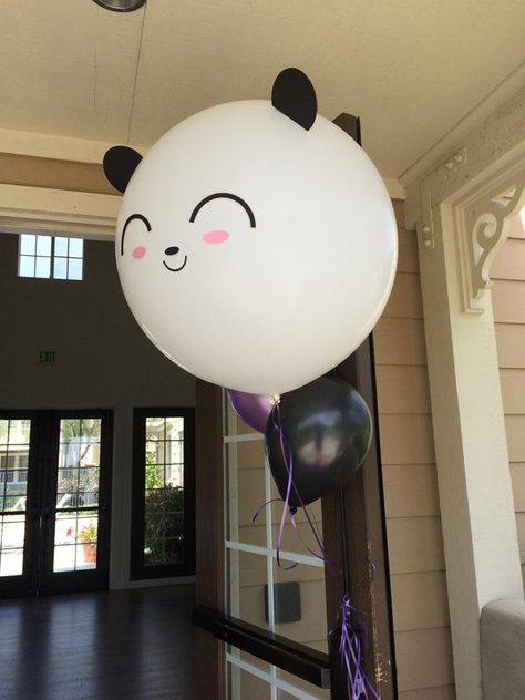 Panda balloon Panda Balloon, Best Honeymoon Locations, Panda Birthday Party, Decor Color Palette, Elsa Birthday, Panda Birthday, Panda Party, Giant Balloons, Birthday Balloon Decorations