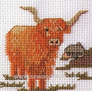 Highland Cow Cross Stitch, Cow Cross Stitch, Fair Isle Knitting Patterns, Crochet Embroidery, Cross Stitch Baby, Cross Stitch Animals, Cross Stitch Patterns Free, Knitting Charts, Hand Embroidery Patterns