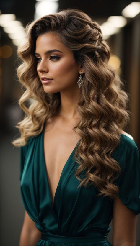 Achieve effortless elegance with these DIY homecoming hairstyles. Get ready to dance the night away with confidence and style. 💃🕺 #EffortlessElegance #HomecomingHair #DIYStyle #DanceNight #ConfidenceBoost Hair Styles For Long Hair Length Prom, Balayage, Wedding Hairstyles Crimped, Hair Styles For Long Hair Length Formal, Long Hair Dance Hairstyles, Hairstyles As Wedding Guest, Hairstyle Formal Elegant, Medium Hair Special Occasion Styles, Hairstyles For Medium Length Hair For Wedding Guest