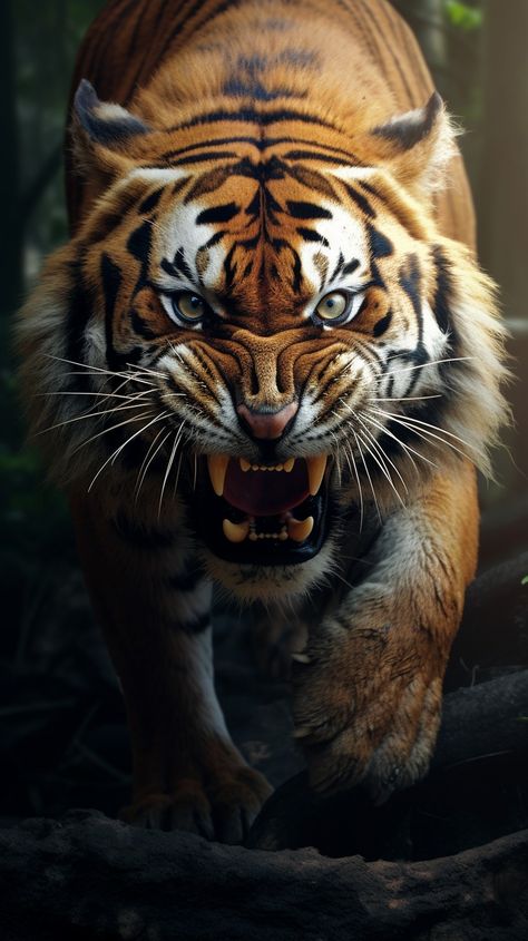 Tiger Photo Hd, Realistisches Tattoo, Tiger Photography, Big Cats Photography, Angry Animals, Wild Animal Wallpaper, Tiger Artwork, Tiger Tattoo Design, Lion Photography