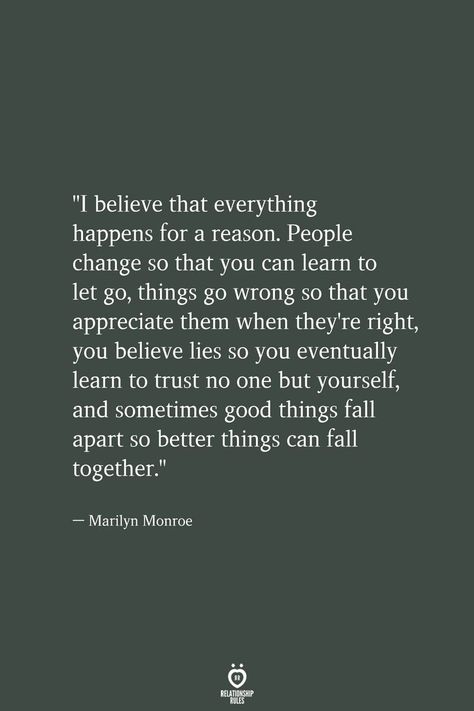 Real Life Quotes, Reason Quotes, सत्य वचन, Monroe Quotes, Self Healing Quotes, Learning To Let Go, Motiverende Quotes, Everything Happens For A Reason, Reminder Quotes