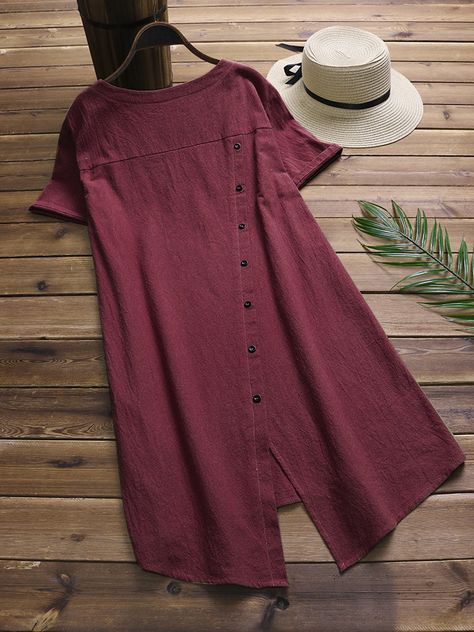 cute... Shirt Kurti, Long Sleeve Vintage Dresses, Sequin Tops, Long Shirts, Simple Kurti Designs, Stylish Short Dresses, Kurti Designs Latest, Long Kurti Designs, Salwar Kamiz