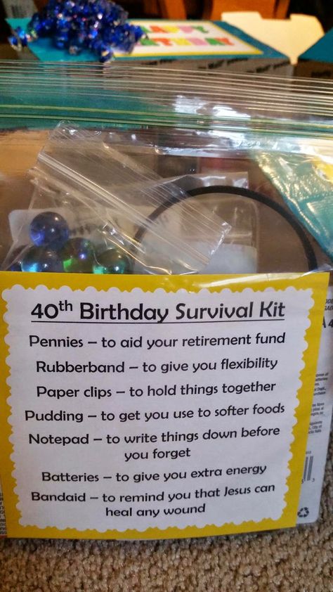 Boyfriend 40th Birthday Gift Ideas, Turning 40 Gift Basket Ideas, Best Friends 40th Birthday Ideas, 40th Birthday Survival Kit For Women, 40 Gifts For 40th Birthday, 40 Gifts For 40th Birthday Men, 40th Birthday Gift Ideas For Men, 40th Birthday Ideas For Women Gift, Funny 40th Birthday Gifts