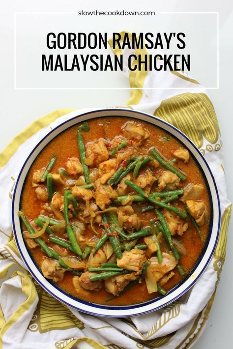 Gordon Ramsay's Malaysian Chicken Gordon Ramsay, Essen, Malaysian Chicken, Chicken Curry Recipes, Gordon Ramsey Recipes, Gordon Ramsay Recipe, Malaysian Food, Best Chicken Recipes, Best Dinner Recipes