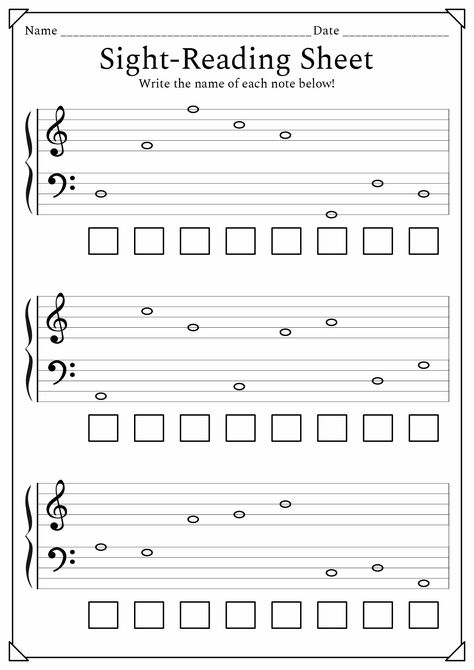 Music Note Sight Reading Exercises Sight Reading Exercises, Sight Reading Music, Music Class Worksheets, Reading Music Notes, Elementary Music Worksheets, Free Music Theory Worksheets, Christmas Worksheet, Piano Worksheets, Free Music Worksheets