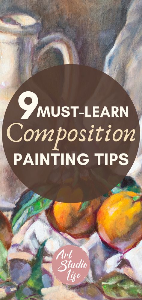 Composition Painting Ideas, Composition Painting Easy, Composition Art Paintings, Easy Painting Techniques, How To Start Painting, Learn Acrylic Painting, Painting Composition, Composition Painting, Oil Painting For Beginners