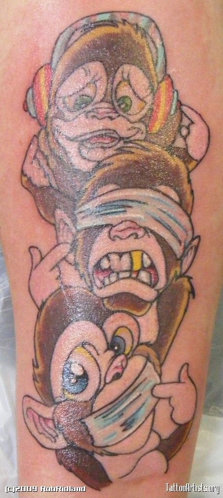 see no evil, hear no evil, speak no evil monkey tattoo Three Wise Monkeys Tattoo, Wise Monkeys Tattoo, Monkeys Tattoo, Hear See Speak No Evil, Chaos Tattoo, Monkey Tattoo, Three Monkeys, 3 Monkeys, Monkey Drawing