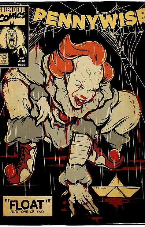 Pennywise Poster, Spider Wall, Horror Vintage, Harry Potter Poster, Pennywise The Clown, Pennywise The Dancing Clown, Halloween Clown, Gothic Fantasy Art, Horror Posters