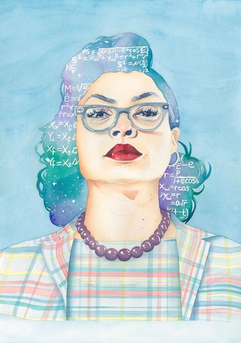 Hidden Figures. Katherine Johnson. Amazing Movies, Katherine Johnson, Hidden Figures, Paper Table, Grl Pwr, Butcher Paper, African American Art, Watercolor Portraits, Women In History