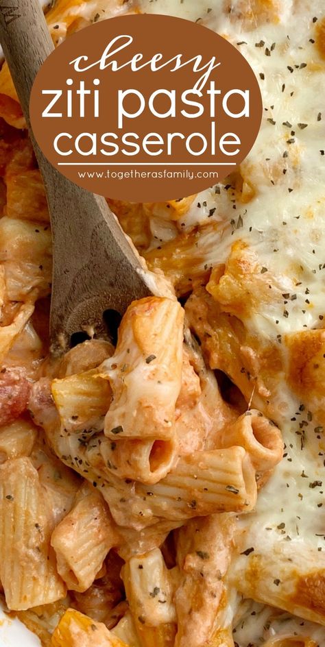 Pasta Dishes For Two, Quick Baked Ziti, Cheese Ravioli Dinner Ideas, No Meat Pasta Recipes, Angel Hair Pasta Bake, Casserole Recipes Pasta, Alfredo Pasta Casserole, Easy Penne Pasta Recipes, Vegetarian Pasta Bake