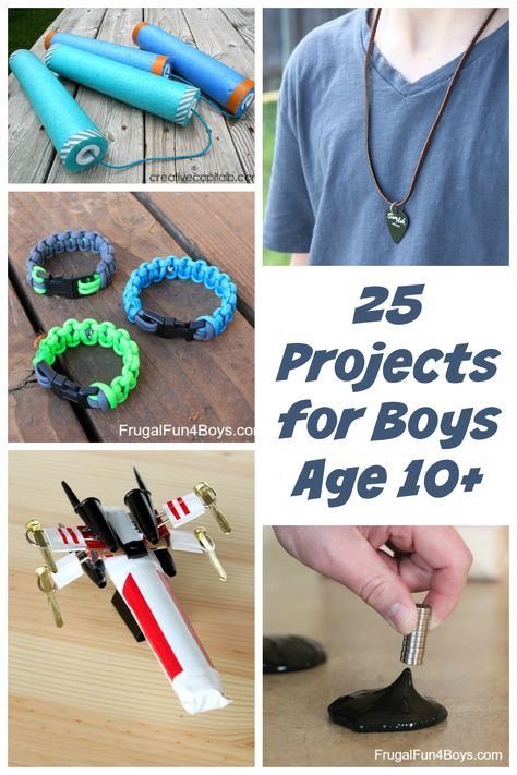 25 Awesome project ideas that tween and teen (probably young teen) boys will go for!  Love the X-Wing! 4h Static Projects, Activities For Teen Boys, 4h Project Ideas For Kids, 4h Project Ideas, Diy Cadeau, Activities For Boys, Cadeau Diy, Diy And Crafts Sewing, Crafts For Boys