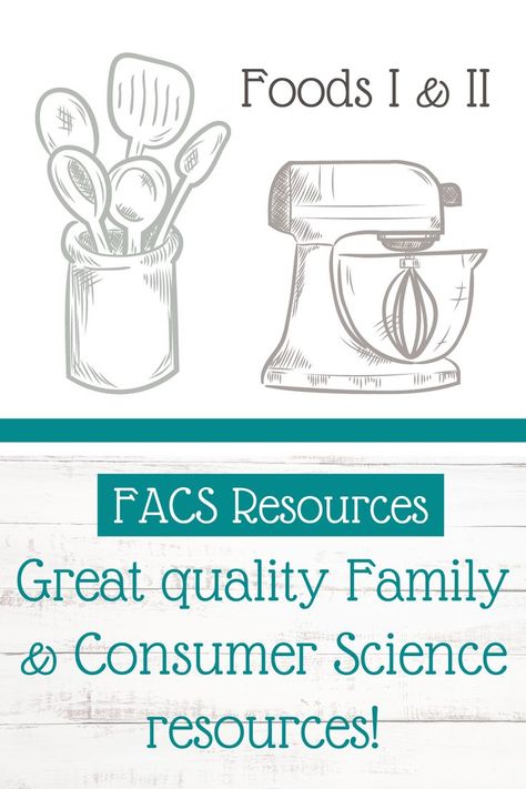 Facs Lesson Plans, Cooking Lesson Plans, Family Consumer Science, Learning Websites For Kids, Consumer Math, Life Skills Class, Culinary Classes, Science Words, Science Club