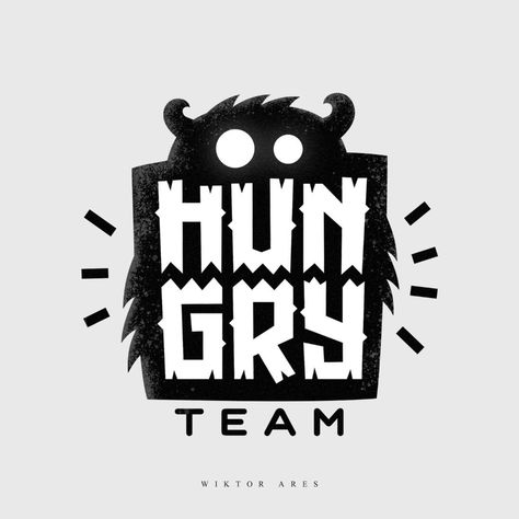 Hungry team Logo for game developers  I am open for work - wiktor.ares@mail.ru . . . #lettering #handlettering #goodtype #handtype… Art Logo Ideas, Type Of Logo, Typography Logos, Sketch Logo, Typography Shirt Design, Type Logo, Logotype Typography, Developer Logo, Logo Minimalista