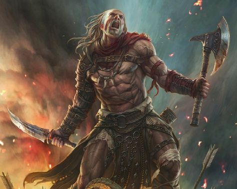 War cry Celtic Warriors, Conan The Barbarian, Viking Art, Fantasy Artist, Fantasy Warrior, Fantasy Rpg, Fantasy Inspiration, Rpg Character, Medieval Fantasy