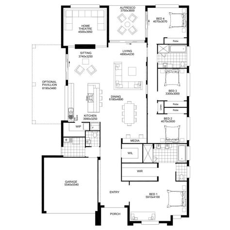 Floor Plan Friday: Spacious open-plan living, dining & kitchen area Kitchen Living Dining Floor Plan, Open Plan Living Floor Plan, Open Living Floor Plan, Open Plan Floor Plan, Open Plan Living Layout, Open Plan Kitchen Dining Living Floorplan, Open Plan House Design, Living Area Floor Plan, Open Plan Kitchen Dining Living Layout