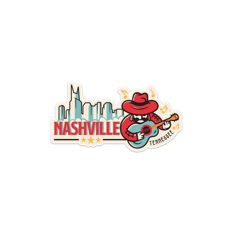 Love this guitar player and the Nashville skyline! Get this awesome Nashville skyline sticker, perfect for laptops, notebooks, water bottles and any surface you can think of! Our stickers are waterproof, durable and die cut! This Nashville sticker is 3.71 x 2 inches Nashville Skyline, Tumbler Decal, Travel Stickers, Music City, Travel Lover, Nashville Tennessee, City Travel, Guitar Player, Waterproof Vinyl