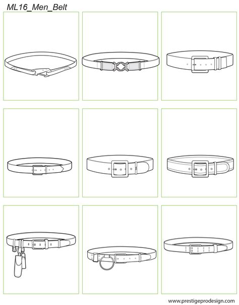 Drawing Belt Reference, Belts Drawing Reference, Belts Drawing Design, Belt Design Drawing, Belt Flat Sketch, Belt Illustration Fashion Sketches, How To Draw A Belt, Belt Drawing References, Belt Reference Drawing