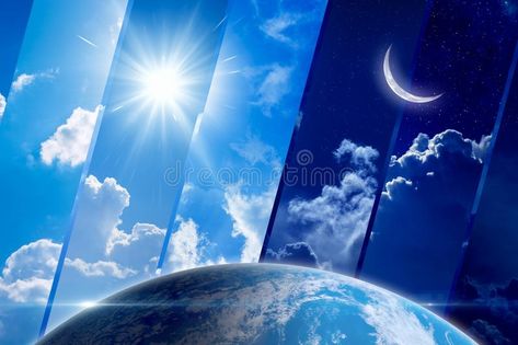 Global weather forecast background, day and night, sun and moon. Global weather #Sponsored , #Paid, #paid, #weather, #background, #sun, #forecast Weather Background Images, Weather Forecast Background, Weather Background, Earth Environment, Moon Photo, Weather Icons, Graphic Design Layouts, Weather Forecast, Sun And Moon