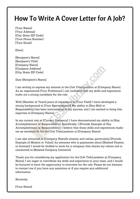 Cover Letter | How To Write Cover Letter?, Samples, Templates, Examples - CBSE Library Best Cover Letter Example, Writing Cover Letters, How To Write A Cover Letter, Cv Cover Letter Example, Good Cover Letter Examples, Job Cover Letter Examples, Esthetician Resume, Writing An Application Letter, Writing Email