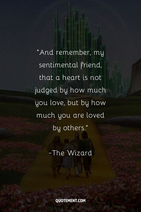 70 Best The Wizard Of Oz Quotes That Inspire And Delight Wizard Of Oz Sayings Quotes, Wizard Of Oz Quotes Inspiration, Quotes About Fictional Characters, The Wizard Of Oz Quotes, Merlin The Wizard, Wizard Of Oz Decor, Inspriational Quotes, Wizard Of Oz Quotes, Children Book Quotes