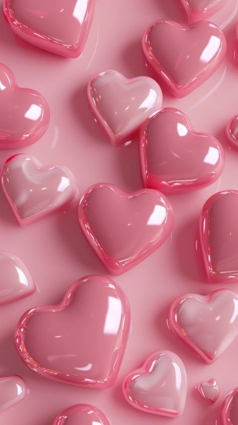 Puffy 3d heart glitter wallpaper | Free Photo - rawpixel