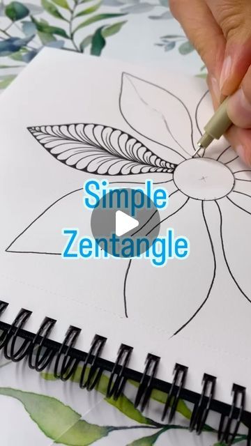 Zen Doodle Patterns Step By Step Easy, Zen Tangle Leaves, How To Draw Doodles Step By Step Zen Tangles, Doodle Drawings Step By Step, Zen Doodle Art For Beginners, Zentagle Drawing Easy Step By Step, Friendship Drawings Sketches, Zentangle Designs Step By Step, Zentangle Flowers Step By Step