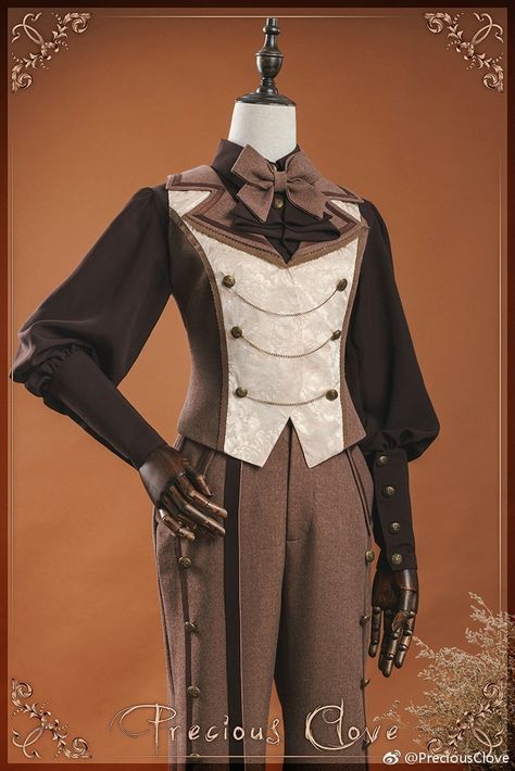 Steampunk Fashion, Victorian Costume Male, Ppg Cosplay, Victorian Suit, العصور الوسطى, Old Fashion Dresses, Fashion Design Sketches, Fancy Outfits, Cosplay Outfits