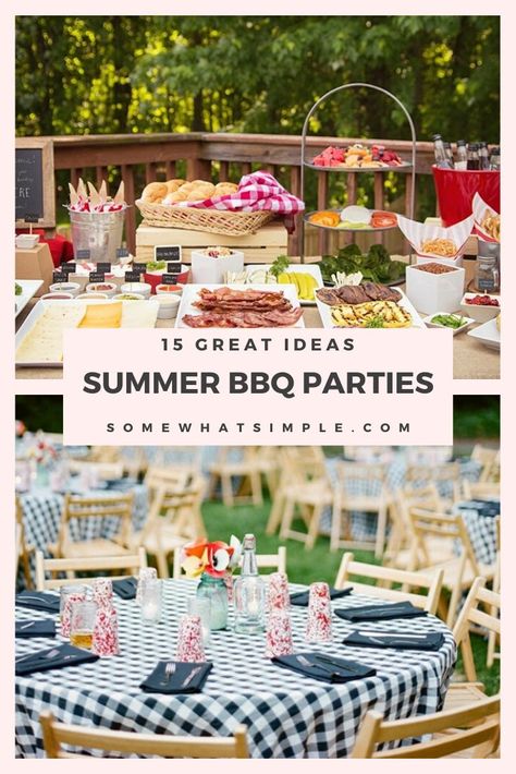 Bbq Place Setting Ideas, Garden Bbq Ideas Party, Classy Bbq Party Decorations, Backyard Barbecue Party Decorations, Bbq Garden Party Ideas, Bbq Outside Ideas Backyards, Backyard Bbq Table Set Up, Outdoor Bbq Table Decor, Patio Food Ideas