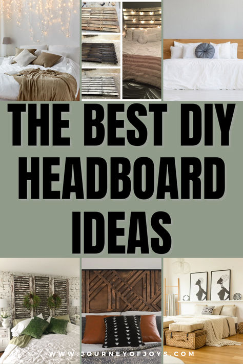 Find inspiration from these innovative DIY headboard ideas to refresh your bedroom! 🖼🔧 #HomeStyling #DIYFurniture #InteriorInspo #BedroomDesign #HomeMakeover Back Board Bed Ideas, Cool Diy Headboard Ideas, Diy King Bed Headboard Ideas, Diy Bookshelf Headboard Ideas, Bed Boards Ideas, Wood Headboards For Beds, Making Head Boards For Beds, Wood Plank Headboard Diy, Diy Headboard Makeover Ideas
