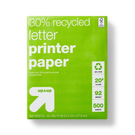 Fulfill your everyday printing needs the more environmentally responsible way with this up & up Recycled Printer Paper. This acid-free, multipurpose printer paper is compatible with high-speed printers and copiers, making it perfect for your home or work office. The plain white color and letter size are ideal for anything from formal business ventures to fun, casual projects. Loose Leaf Paper, Office Paper, Mama Gifts, Business Venture, Formal Business, Printer Paper, Letter Paper, Work Office, Ring Binder