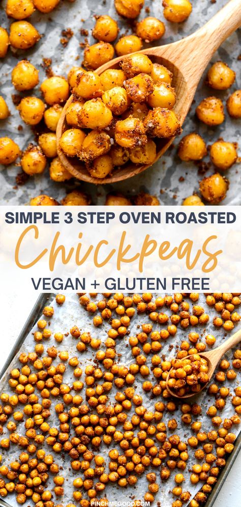 Oven Roasted Chickpeas, Chickpea Recipes Roasted, Winter Snack, Dinner Recipes Healthy Low Carb, Kreative Snacks, Pregnancy Cravings, Pea Recipes, Pinch Me, Chickpea Recipes