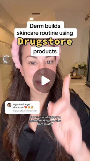 Lindsey Zubritsky, MD, FAAD on Instagram: "Nighttime skincare routine, using only affordable drugstore skincare!  This routine is easy, effective, and accessible. 🫡   All products linked in my bio under the @shopmy tab (click the POSTS section to find the products!)  Does your nighttime skincare routine look similar? Lemme know below ⬇️" Beginner Face Care Routine, Drugstore Skincare Routine Anti Aging, Easy Skin Care Routine Simple, Night Face Routine, Drugstore Skincare Routine, Facial Routine, Facial Routine Skincare, Nighttime Skincare Routine, Best Skincare Routine