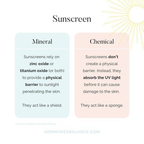 Chemical Vs Mineral Sunscreen, Mineral Sunscreen Vs Chemical, Esthetician Inspiration, Sunscreen Products, Bar Business, Esthetician Marketing, Chemical Sunscreen, Instagram Content, Beauty Tips For Skin
