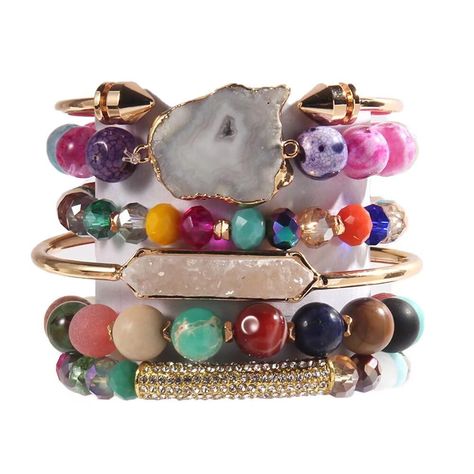 PRICES MAY VARY. [ 6 Pcs Natural Stone Beaded Bracelets/Bangle Set ]:Made of 100% Natural Stone, Tiger eyes, Turquoise, Jasper, Agate, Ceramics, High quality beads, Crystal,Semi-Precious Gemstone and Gemstone which are high quality materials,Smooth and comfortable. Bohemian bracelets sets are threaded with strong elastic string. Durable and flexible.The addition of the bangle makes the bracelet both vintage and stylish.With 6 individual single loop bracelets, you can choose to wear one or severa Loop Bracelets, Boho Beaded Bracelets, Bracelets Sets, Tiger Eyes, Bracelets Bangle, Natural Boho, Bangles Making, Bohemian Handmade, Bohemian Bracelets