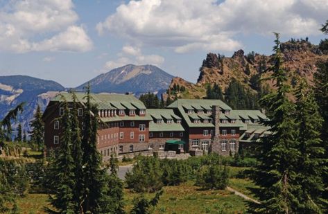 To truly experience this magical place, stay overnight at its historic lodge. Crater Lake Lodge opened in 1915, and it's full of historic charm. You'll find it on the southwest rim, 1,000 feet above the lake. Amigurumi Patterns, Crater Lake, Crater Lake Lodge, Crater Lake Oregon, Northwest Landscaping, National Park Lodges, Crater Lake National Park, Lake Lodge, Lake Resort