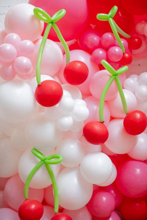 Cherry On Top Bid Day, Cherry Party Decorations, Cherry Bid Day Theme, Cherry Themed Party, Scoups Birthday, Cherry Icon, Cherry Party, February Baby Showers, Kids Valentine Party