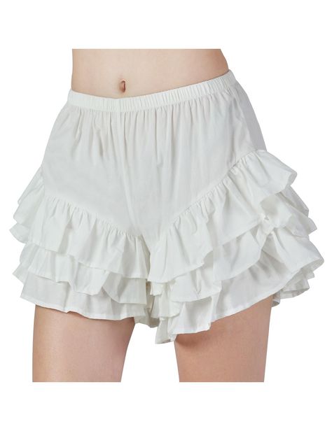 PRICES MAY VARY. 100% Breathable Cotton: Victorian bloomers are made from 100% cotton, and compared to polyester, our Lolita pumpkin pants are more soft, breathable and skin-friendly, keeping you cool and comfortable, even in the hot summer. Vintage Victorian Gothic Style: These women's bloomers embody the charm of the Victorian era with their elegant gothic lolita ruffle pumpkin shorts design, offering a unique blend of vintage aesthetics and modern comfort. Thoughtful Design Details: With a co Victorian Shorts, Clown Mood, Victorian Pants, Victorian Bloomers, Camisole Vintage, Pumpkin Shorts, Pumpkin Pants, White Bloomers, Frilly Shorts