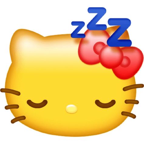 Sleeping Emoji, Emoji Stickers Iphone, 트위터 헤더, Hello Kitty Cartoon, Hello Kitty Crafts, Kitty Images, Hello Kitty Cake, Hello Kitty Drawing, Emoji Stickers