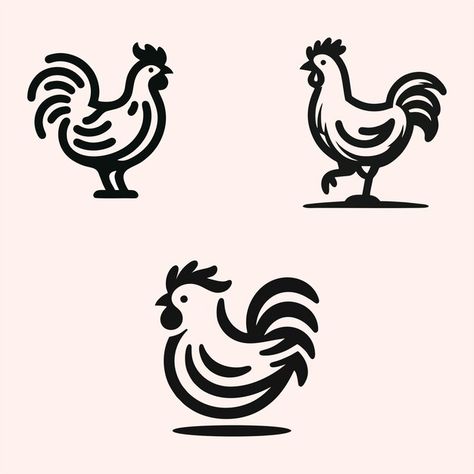 Logos, Hen Logo, Logo Chicken, Chicken Icon, Burger Logo, Chicken Vector, Rooster Logo, Chicken Logo, Cute Chicken