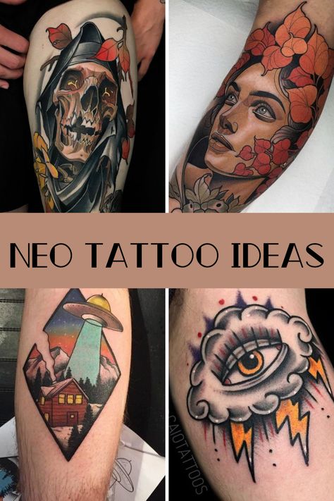 Have You Seen A Neo Traditional Tattoo Design? - TattooGlee Neo Traditional Tattoo Drawings, Neo Traditional Tattoo Men, New School Tattoo Designs For Men, Neo Traditional Tattoo Sleeve Men, American Traditional Half Sleeve, Neo Traditional Leg Sleeve, Traditional Tattoo Torso, Small Neo Traditional Tattoo, Neo Traditional Tattoos Black