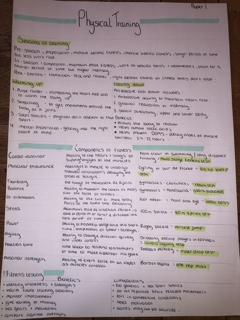 Sport Science Notes, Btec Sport Revision, Gcse Sports Studies, Pe Revision Notes, Gcse Pe Revision, Gcse Pe Notes, Pe Gcse Revision Notes, Food Tech Gcse Revision Notes, Gcse Pe Revision Notes