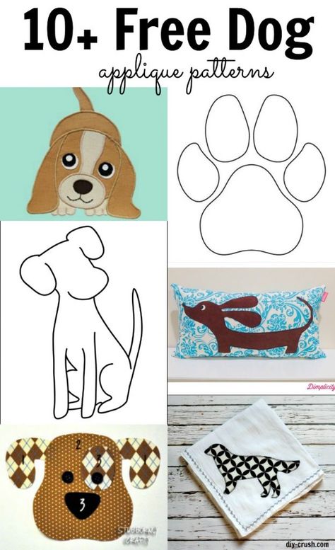 Check out this round up of adorable free dog applique patterns. They are perfect for Dog Applique Patterns, Applique Template, Dog Applique, Dog Template, Free Applique Patterns, Dog Quilts, Applique Quilt Patterns, Costura Diy, Applique Templates