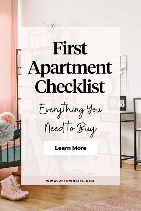 Apartment Moving Checklist, First Apartment Checklist Essentials, Apartment Checklist Essentials, College Apartment Checklist, Apartment Essentials List, First Time Moving Out, Functional Apartment, Moving Out Checklist, New Apartment Essentials