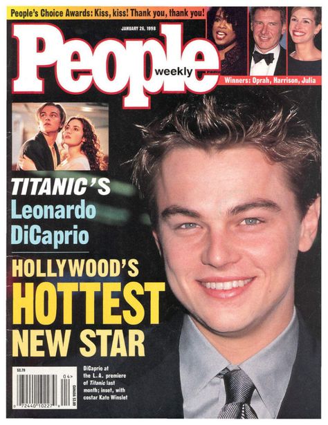 19 Perfect People Magazine Covers From The 1990s Titanic Leonardo Dicaprio, People Magazine Covers, Magazine Cover Ideas, Vintage People, Jet Magazine, Young Leonardo Dicaprio, Popular Magazine, Christina Perri, Leo Dicaprio